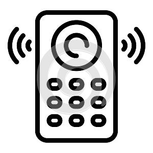 Intercommunication icon outline vector. Video door