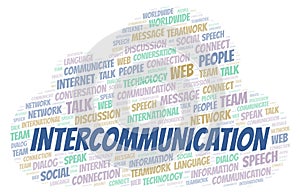 Intercommunication word cloud photo