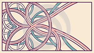 Interconnected Abstract Circular Forms, Dynamic Flow Design, vector design Generative AI