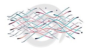 Interconnected Abstract Linear Mesh Vector, vector design Generative AI