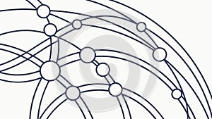 Interconnected abstract network pattern, digital communication background, vector design Generative AI