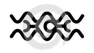 Interconnected Abstract Wavy Lines Pattern Vector, vector design Generative AI