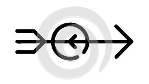 Interconnected Arrows, Process Flow Loop Cycle, vector design Generative AI