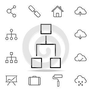 interconnected boxes icon. Detailed set of simple icons. Premium graphic design. One of the collection icons for websites, web