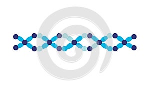 Interconnected Chain Link Decorative Border Vector, vector design Generative AI