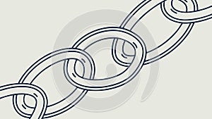 Interconnected Chain Links Abstract Pattern, vector design Generative AI