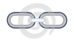 Interconnected Chain Links Icon, Connection and Strength Vector Illustration vector design Generative AI