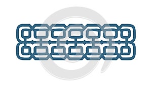 Interconnected Chain Links: Strength, Unity Secure Network Symbol, vector design Generative AI