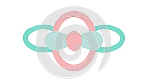 Interconnected Chain Links, Symbol of Unity and Connection, vector design Generative AI