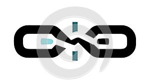 Interconnected Chain Links for Unity Strength, vector design Generative AI