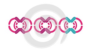 Interconnected chain links, unity, strong connection, network, vector design Generative AI