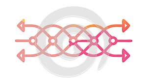 Interconnected Circuit Board Data Flow Network Vector, vector design Generative AI