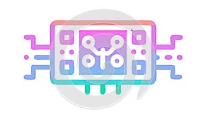 Interconnected Circuit Board: Digital Infrastructure Networks, vector design Generative AI