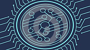 Interconnected Circuit Board Hub, Core Digital Network Vector, vector design Generative AI