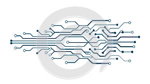 Interconnected Circuitry Pattern, Digital Technology Vector Element, vector design Generative AI