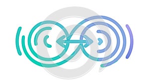 Interconnected Cycle Continuous Flow Abstract Icon, vector design Generative AI
