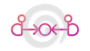 Interconnected Data Flow Nodes, Network Connectivity and Data Stream, vector design Generative AI