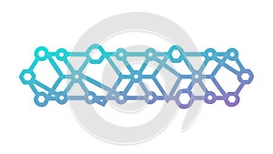 Interconnected Data Network, Abstract Technology System Grid, vector design Generative AI