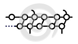 Interconnected Data Nodes, Abstract Network Communication, vector design Generative AI