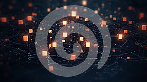 Interconnected Data Nodes Abstract Representation Visual Concept