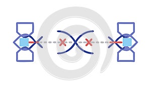 Interconnected Data Nodes Icon, Network Exchange, Complex Systems, vector design Generative AI