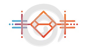 Interconnected Data Points Icon. Network Connection, vector design Generative AI