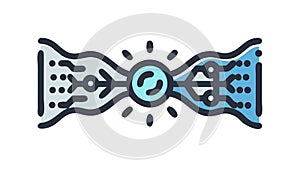 Interconnected Digital Data Flow, Network and Information Transfer, vector design Generative AI