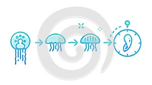Interconnected digital network, symbolizing global communication, data flow, vector design Generative AI