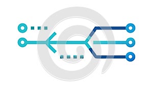 Interconnected Digital Network Vector, Technology and Communication, vector design Generative AI