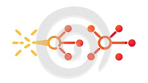 Interconnected Dots Abstract for Network and Data Flow, vector design Generative AI