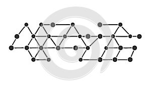 Interconnected Dots Network Abstract Geometric Pattern, vector design Generative AI