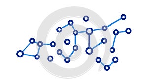 Interconnected Dots, Network or Data Structure Icon, vector design Generative AI