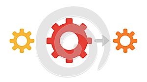 Interconnected Gears for Mechanical Processes and Teamwork, vector design Generative AI