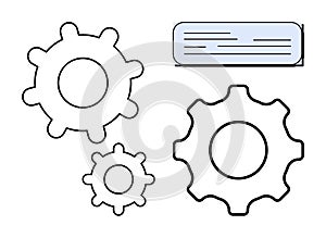 Interconnected Gears Representing Teamwork, System Integration, and Process Efficiency