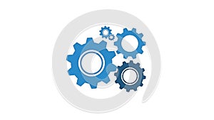 Interconnected gears symbolizing teamwork and efficiency