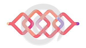 Interconnected Geometric Chain Abstract Link Vector, vector design Generative AI