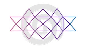 Interconnected Geometric Hexagonal Star Pattern for Abstract Design Element, vector design Generative AI