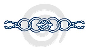 Interconnected Geometric Knot Border Design Vector, vector design Generative AI
