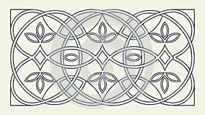Interconnected Geometric Knot Pattern Vector, vector design Generative AI