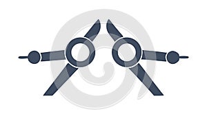 Interconnected Geometric Shapes Abstract, vector design Generative AI