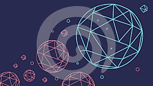 Interconnected Geometric Spheres Abstract Vector Background, vector design Generative AI
