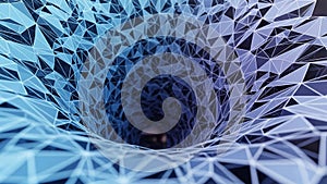 Are interconnected giving a sense of depth and movement toward the