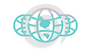 Interconnected Global Spheres, vector design Generative AI