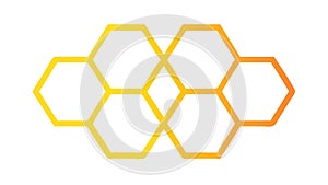 Interconnected Hexagon Network: Modern Geometric Pattern, vector design Generative AI