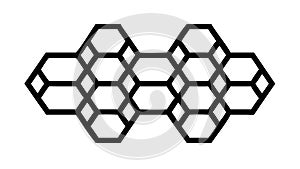 Interconnected Hexagon Pattern, Geometric Cell Structure vector design Generative AI