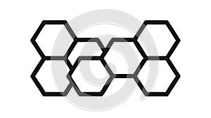 Interconnected Hexagon Pattern Network Technology Vector, vector design Generative AI