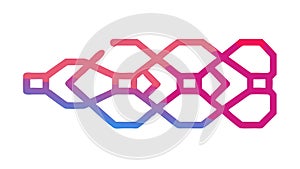 Interconnected Hexagonal Chain Pattern Abstract, vector design Generative AI