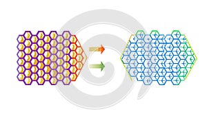Interconnected Hexagonal Network, Digital Communication Tech, vector design Generative AI