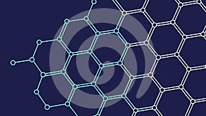 Interconnected Hexagonal Network Grid Technology, vector design Generative AI