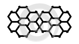 Interconnected hexagonal pattern, modern abstract background, vector design Generative AI